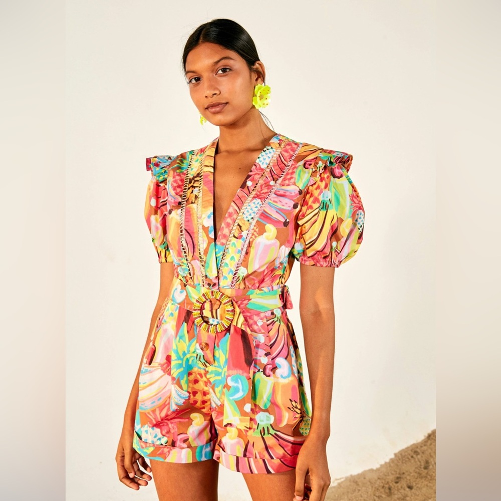 NWT - FARM RIO - FRUIT SALAD ROMPER - SIZE: LARGE